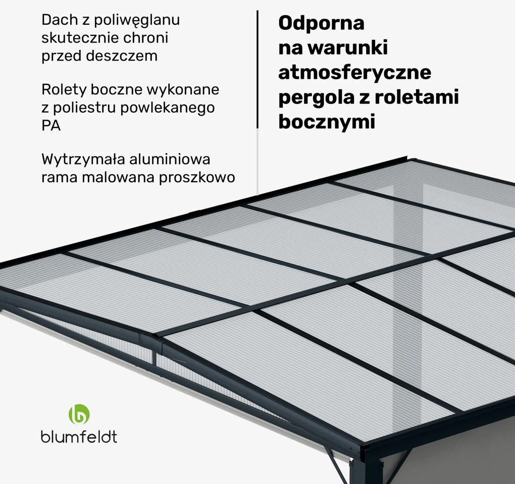 Blumfeldt Pantheon Cortina Solid Sky Altana ogrodowa 3x3