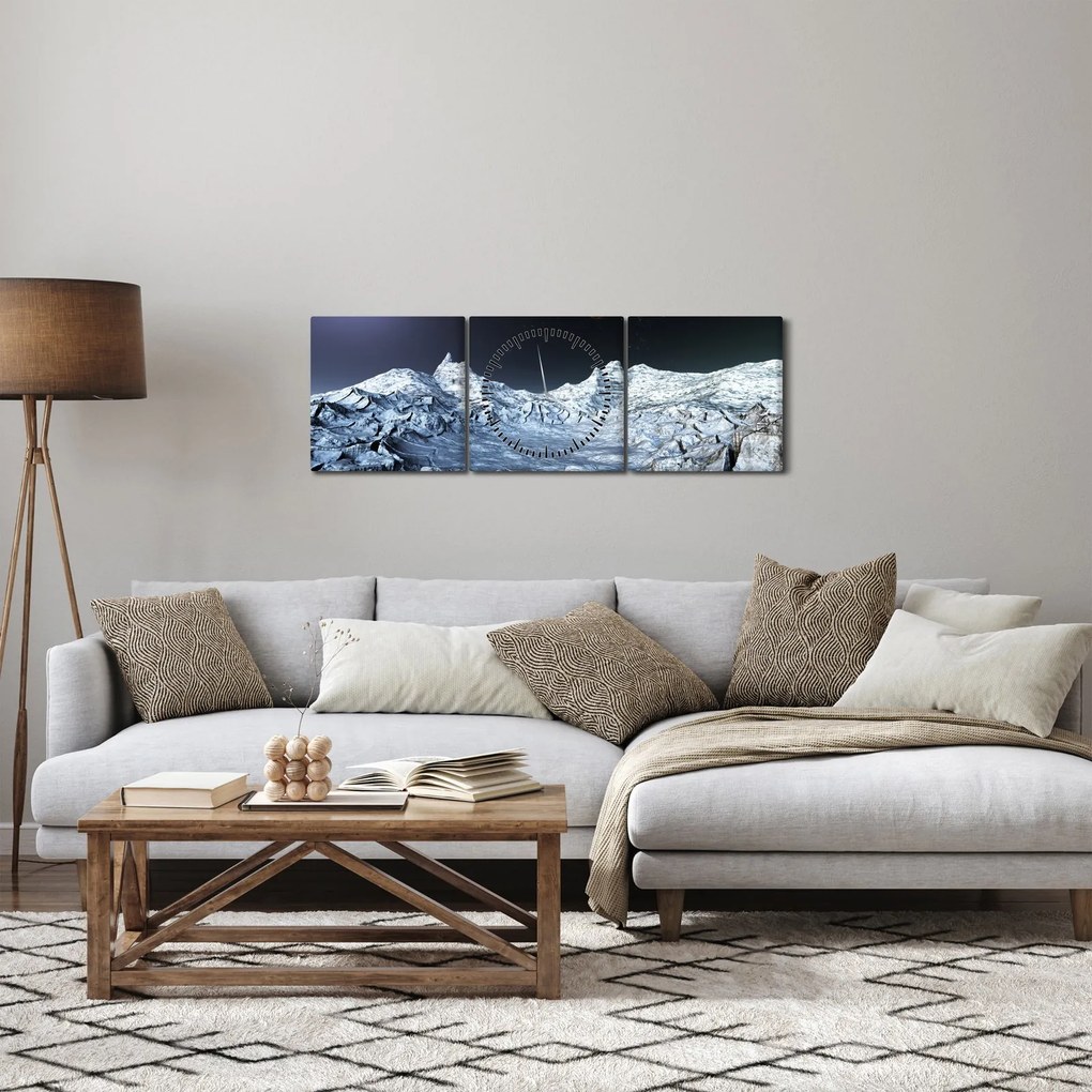 Obraz kosmosu (z zegarem) (90x30 cm)