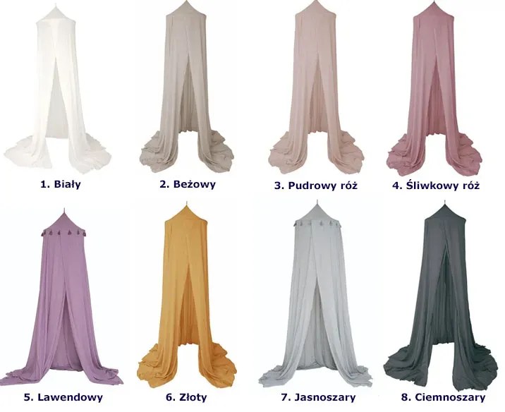 Lawendowy baldachim do pokoju dziecka G8-R29