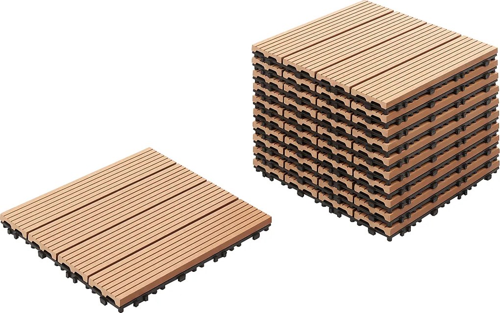 Płytki tarasowe ATELETA Kompozyt WPC Jasnobrązowy