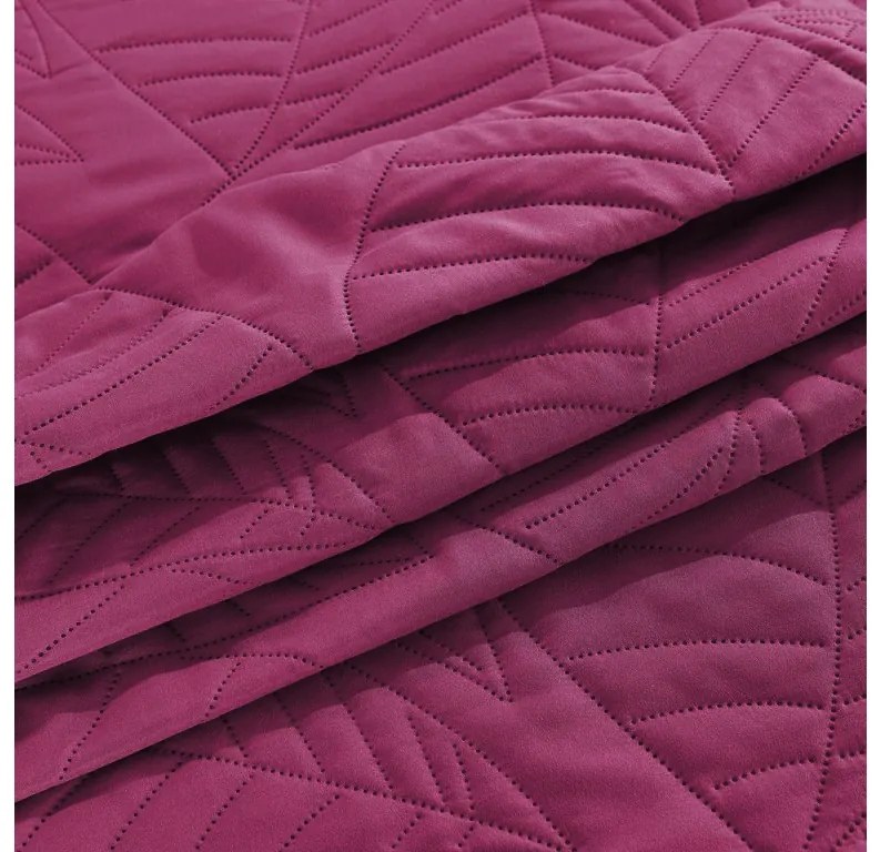 Fioletowa narzuta na łóżko LEAVES Rozmiar: 200 x 220 cm