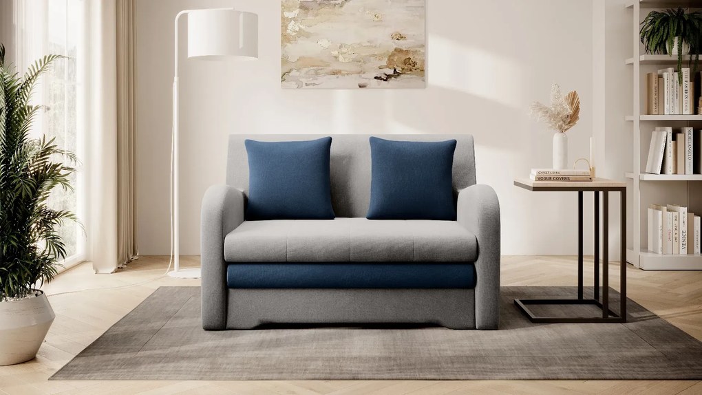 Sofa rozkładana z funkcją spania ARIO jasnoszara/granatowa ELTAP