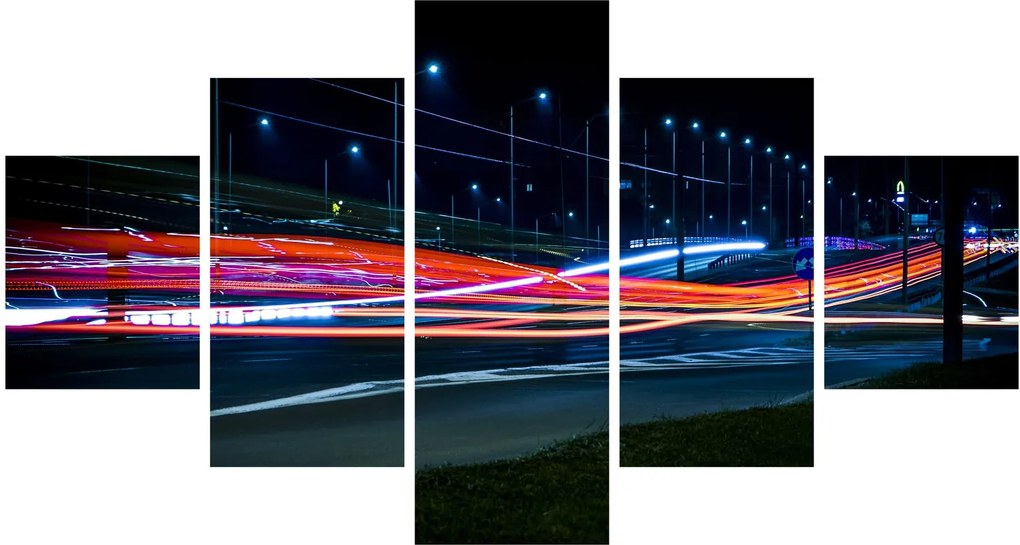 Obraz miasto nocą (125x70 cm)