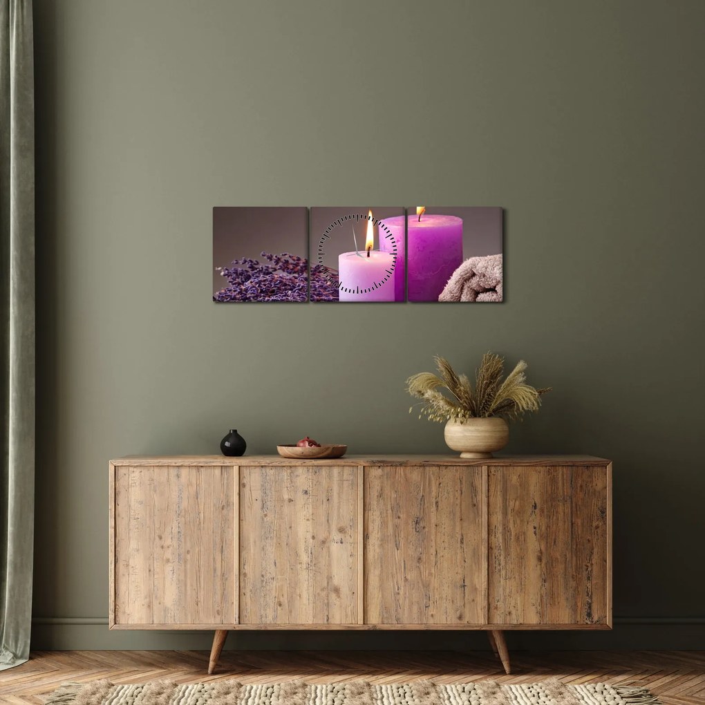 Obraz rzeczy spa (z zegarem) (90x30 cm)