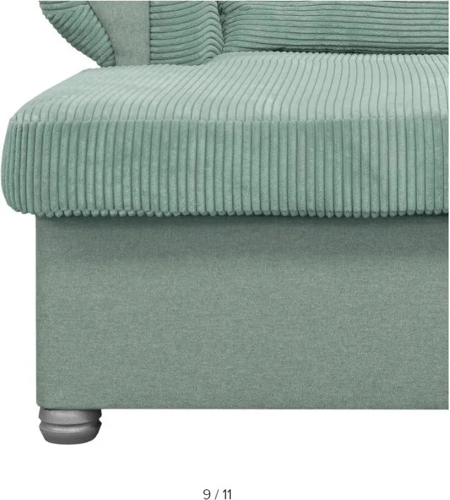 Miętowy sztruksowy fotel Lord – Ropez