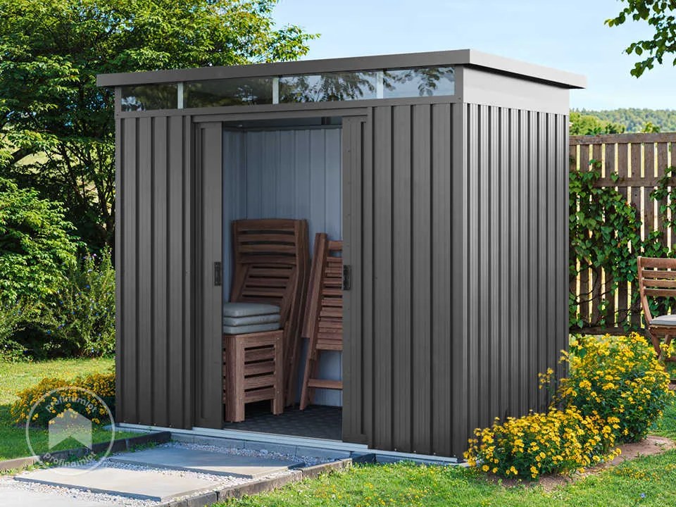 PRIMEYARD 200 x 110 cm Domek narzędziowy, szaroperłowy - (GFPV01008)