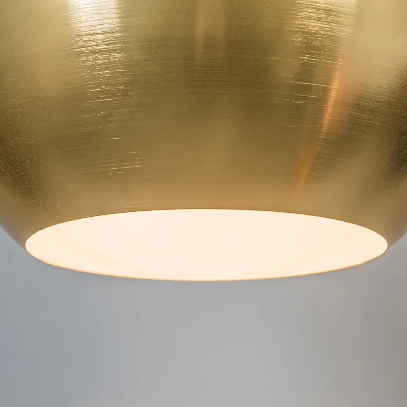 Lampa wisząca w stylu art deco złota 50 cm - Slice Retro Oswietlenie wewnetrzne