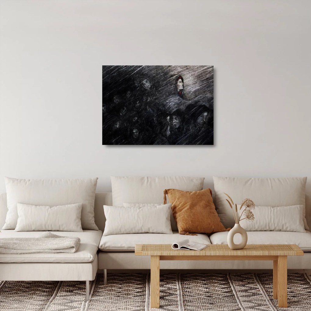 Obraz na szkle - Smutek i wyrzeczenie (70x50 cm)