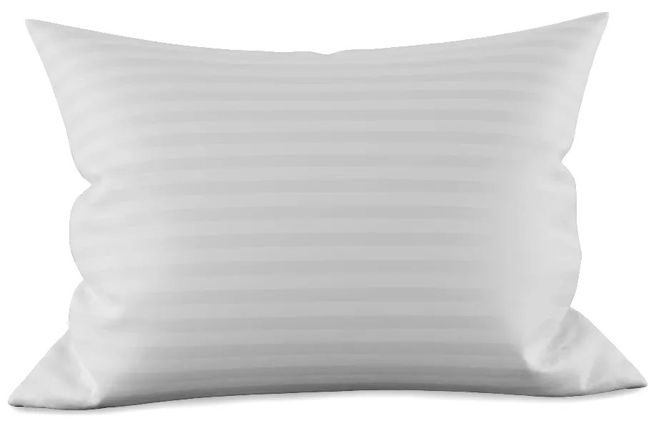Poszewka na poduszkę ATLAS GRÁDL 70x90 cm biały pasek 2 cm czesana bawełna
