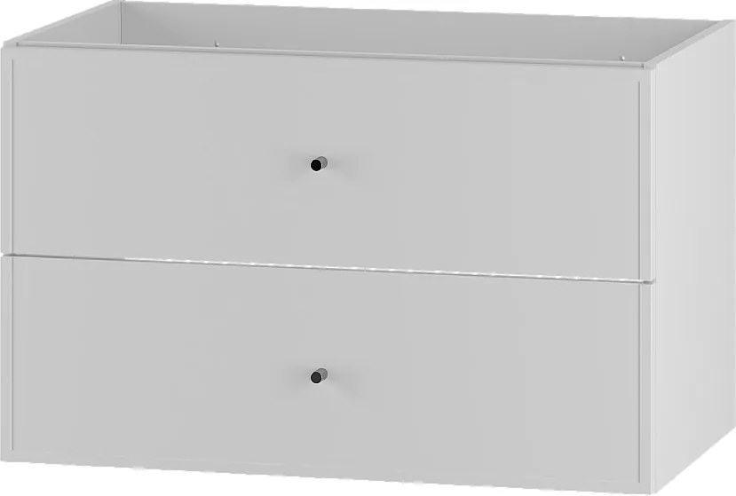 Biała Szafka pod Umywalkę 80cm 2 Szuflady Marco