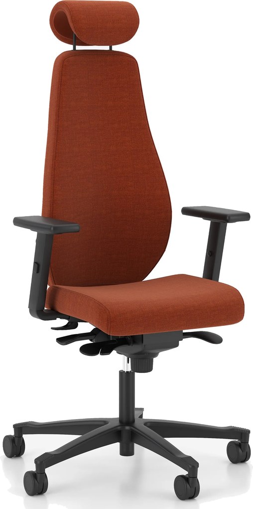 Regulowane krzesło do biurka Bjarg Swivel Chair HB UPH wysokie oparcie