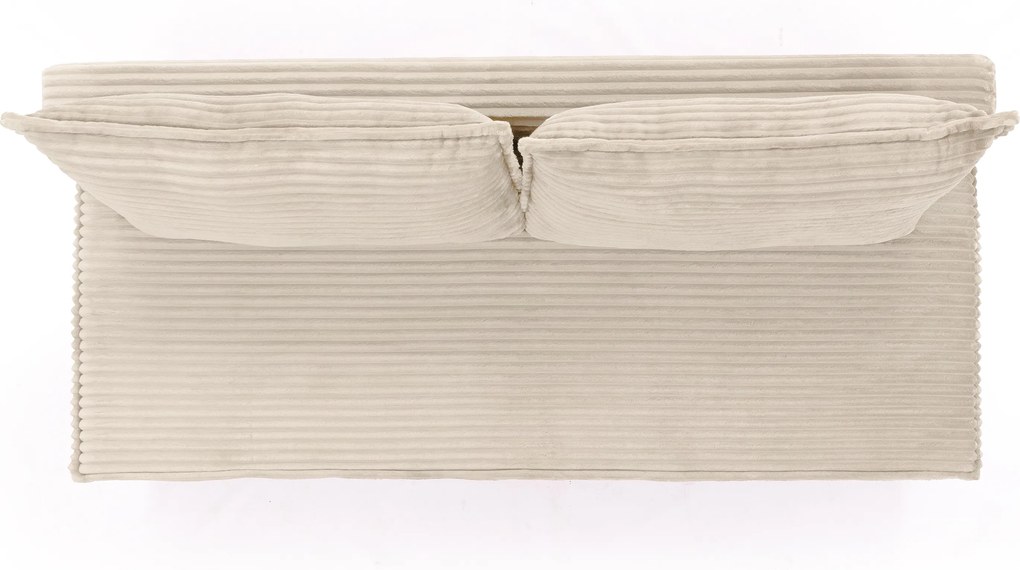 Kanapa rozkładana Firioza z pojemnikiem - ecru plusz Tilia 03