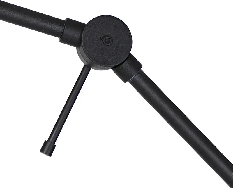 Lampa podłogowa czarna regulowana z czerwonym kloszem i złotym wnętrzem 50 cm - Editor