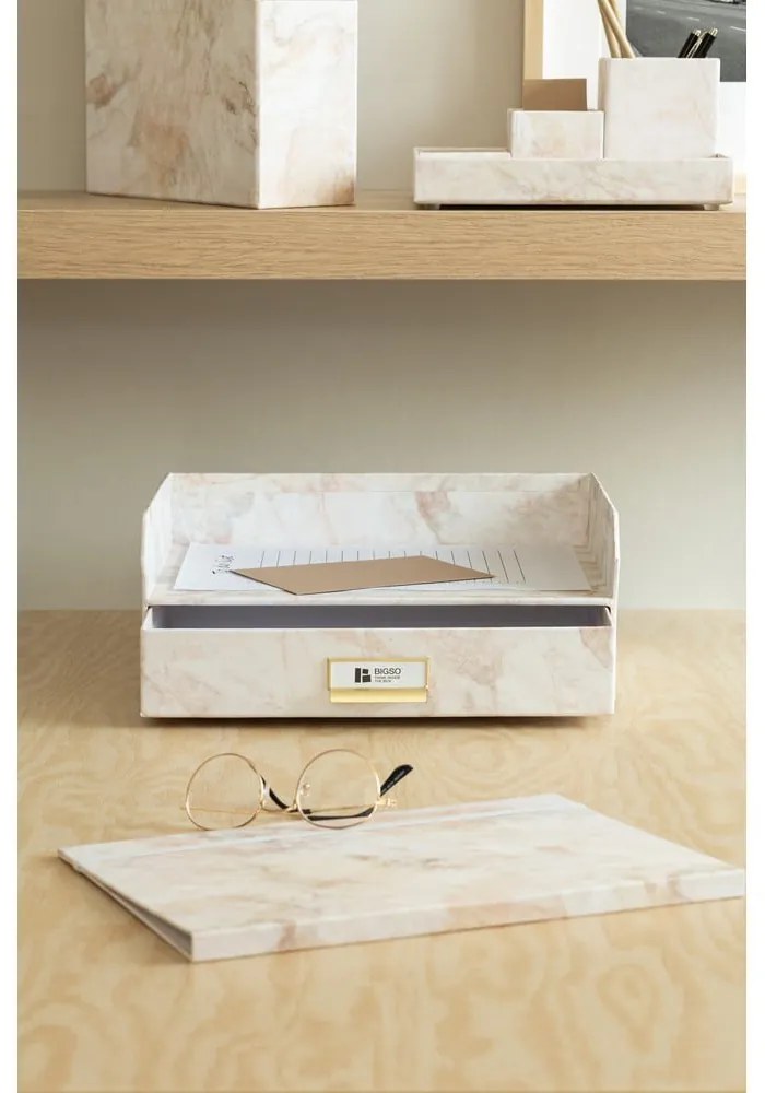 Kartonowy organizer na dokumenty z szufladką Walter Paper Laminate – Bigso