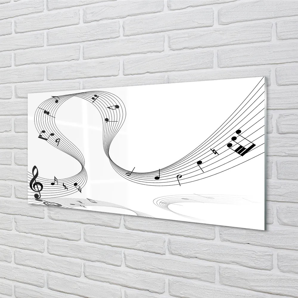 Szklany Panel Symbol Klucza Wiolinowego