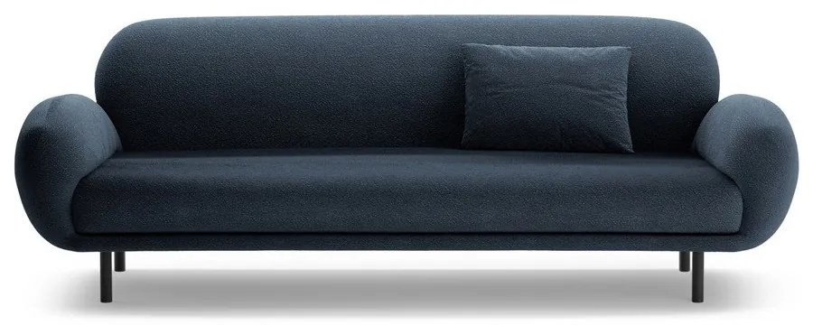 Ciemnoniebieska sofa z materiału bouclé 208 cm Poppy – Micadoni
