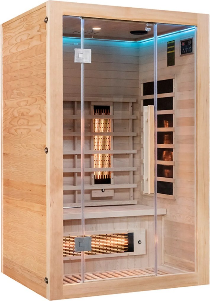 Sauna wewnętrzna niskotemperaturowa infrared na podczerwień 2 - 3 osobowa 120 x 105 CM