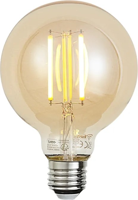 Inteligentna żarówka LED E27 z możliwością ściemniania G95 Gold 7W 806 lm 1800-6500K
