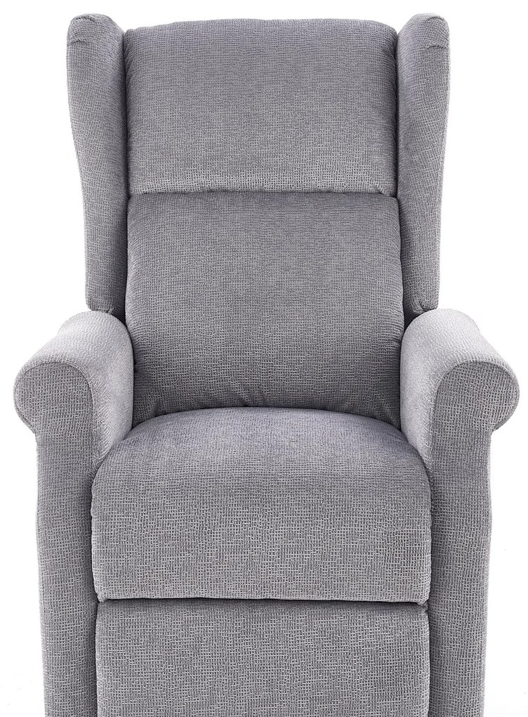 Fotel Uszak Rozkładany Szary AGUSTIN 2