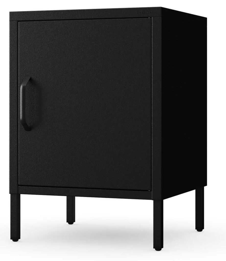 Szafka nocna metalowa na nóżkach czarna, 424x595x400 mm: MIA Modern
