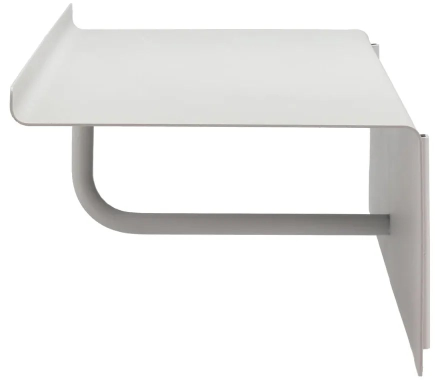 Jasnoszary stalowy wieszak ścienny z półką 21,5 cm A-Coat – Zone