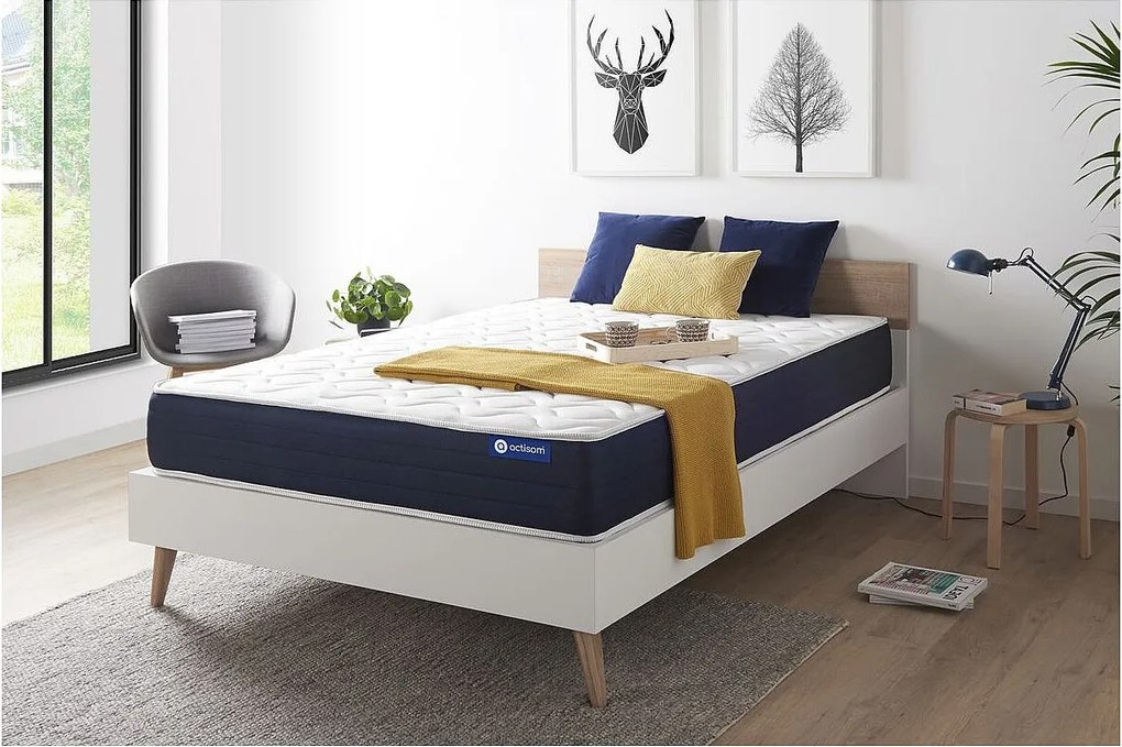 Materac Actilatex sleep 200x200cm, Grubosc : 22 cm, Lateks i pianka z pamiecia ksztaltu, Zrównowazony, 5 stref komfortu