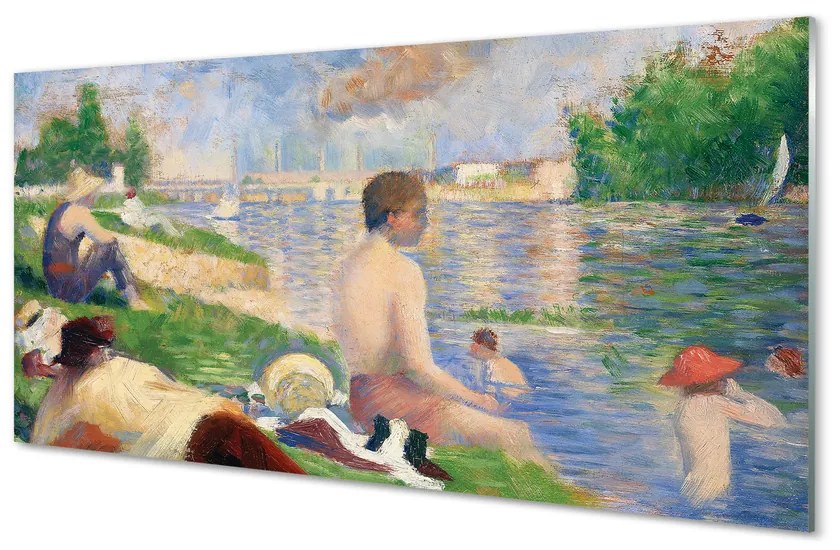 Obraz na szkle Studium końcowe dla kąpiących się w Asnieres - Georges Seurat