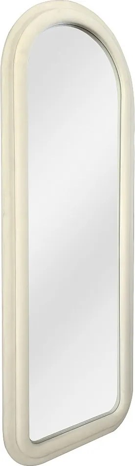 Łukowe lustro welurowe - dł. 60 x wys. 160 cm - Kremowe - RISALI