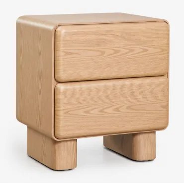 Prostokątna Szafka Nocna Z Dwoma Szufladami Z Mdf Sheila Roble & 50 X 40 Cm - Sklum