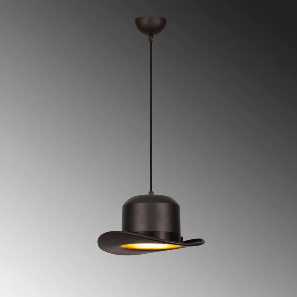 Czarna lampa wisząca z metalowym kloszem ø 30 cm Sivani – Opviq lights