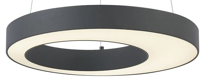 Nowoczesna lampa wisząca czarna 50 cm z wbudowaną diodą LED z 3-stopniową regulacją ściemniania - Organici