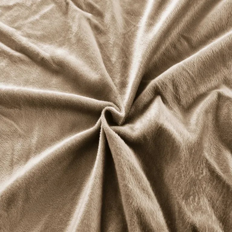 PrzytulneMieszkanie.pl Prześcieradło z mikropluszu SOFT 90x200 cm brązowe
