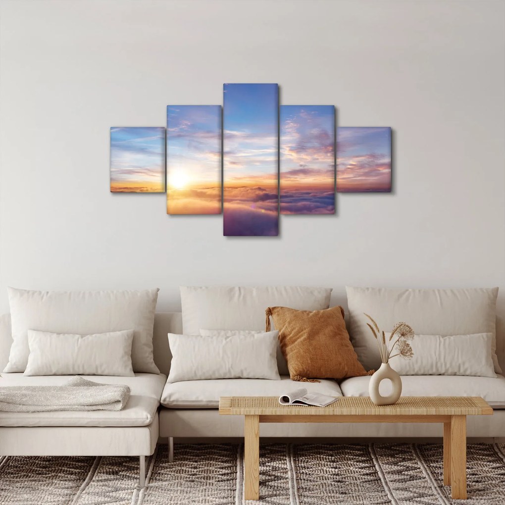 Obraz - Zachód słońca ponad chmurami (125x70 cm)