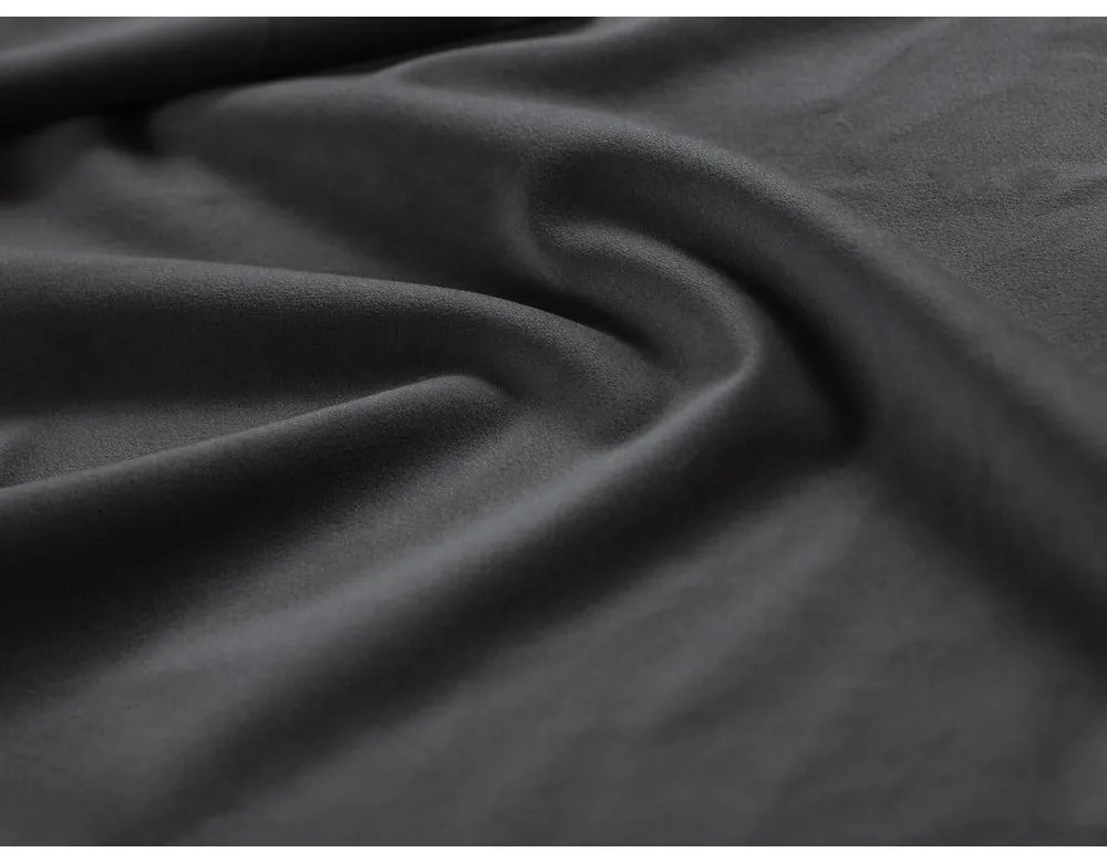Szare tapicerowane łóżko dwuosobowe ze schowkiem/bez zagłówka ze stelażem 180x200 cm Susan – Micadoni