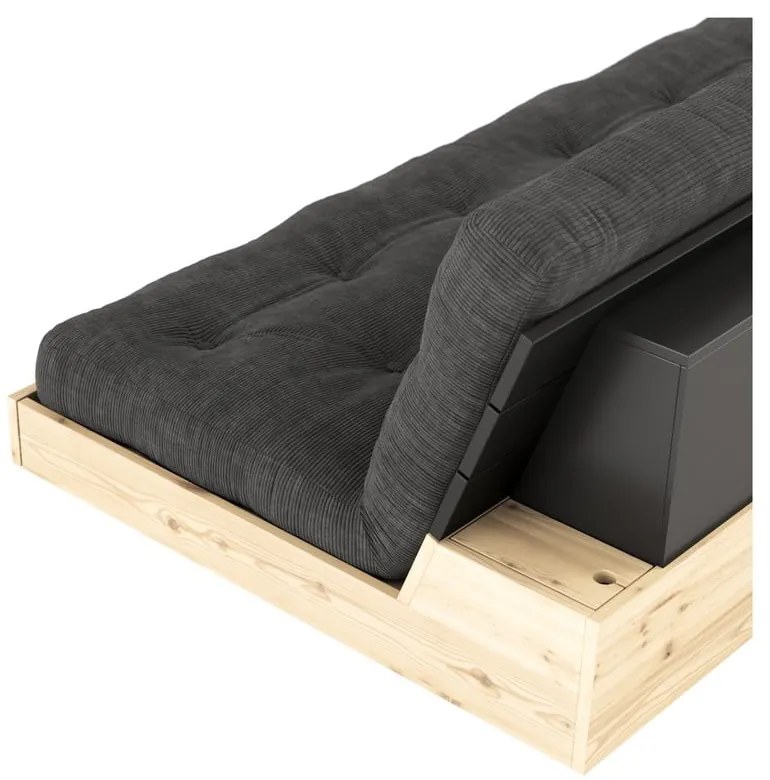 Ciemnoniebieska rozkładana sofa 244 cm Base – Karup Design