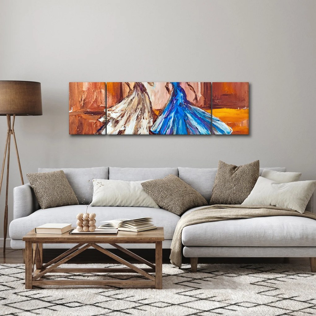 Obraz - tancerz, obraz olejny (170x50 cm)