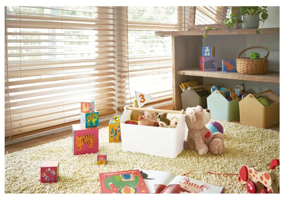 Biały/w naturalnym kolorze plastikowy pojemnik 21x37x24 cm Favori – YAMAZAKI