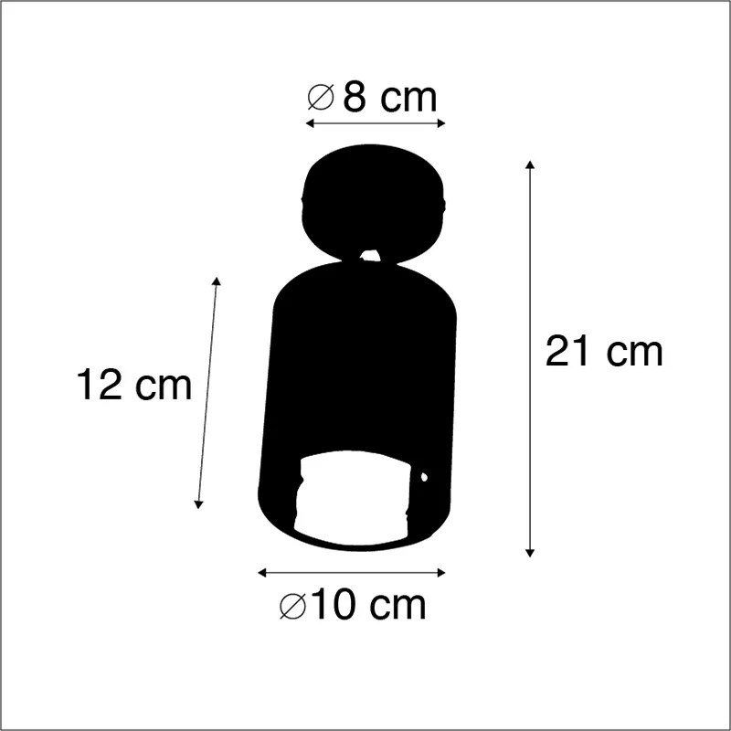 Nowoczesny reflektor czarny - Lofty
