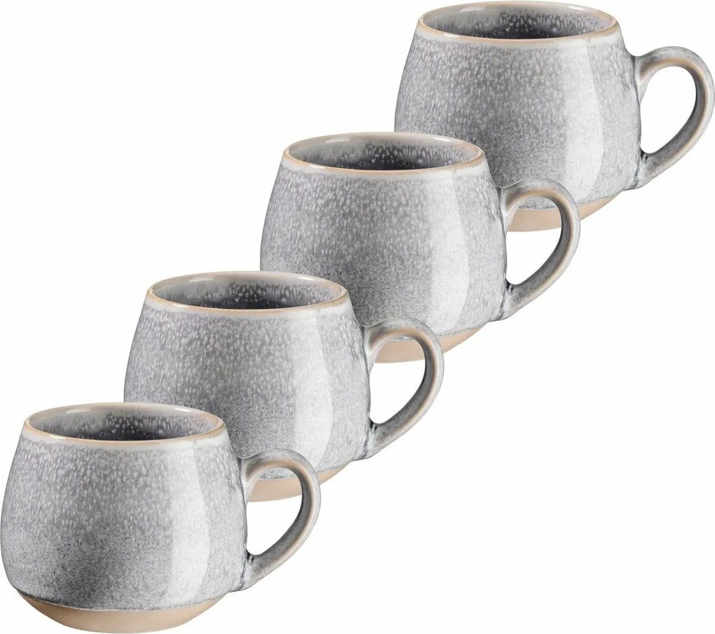 Zestaw 4 filiżanek do espresso Mäser AQUATA – 125ml, szary, 125 ml