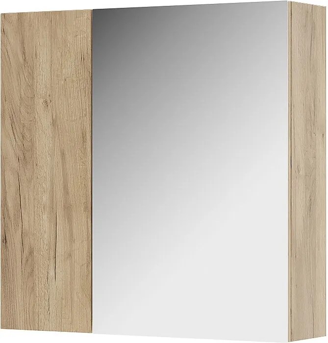 Szafka z lustrem w łazience złoty dąb energetyczny 60x16.4x59.2 leopold