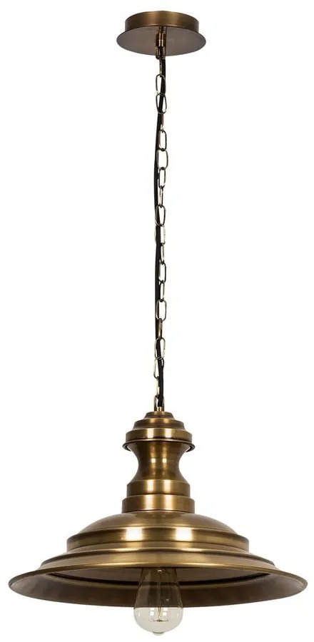 Lampa wisząca w kolorze brązu z metalowym kloszem ø 39 cm Obyla – Opviq lights