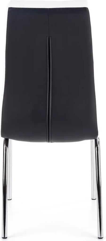 Dwukolorowe krzesło na chromowanych nogach K186