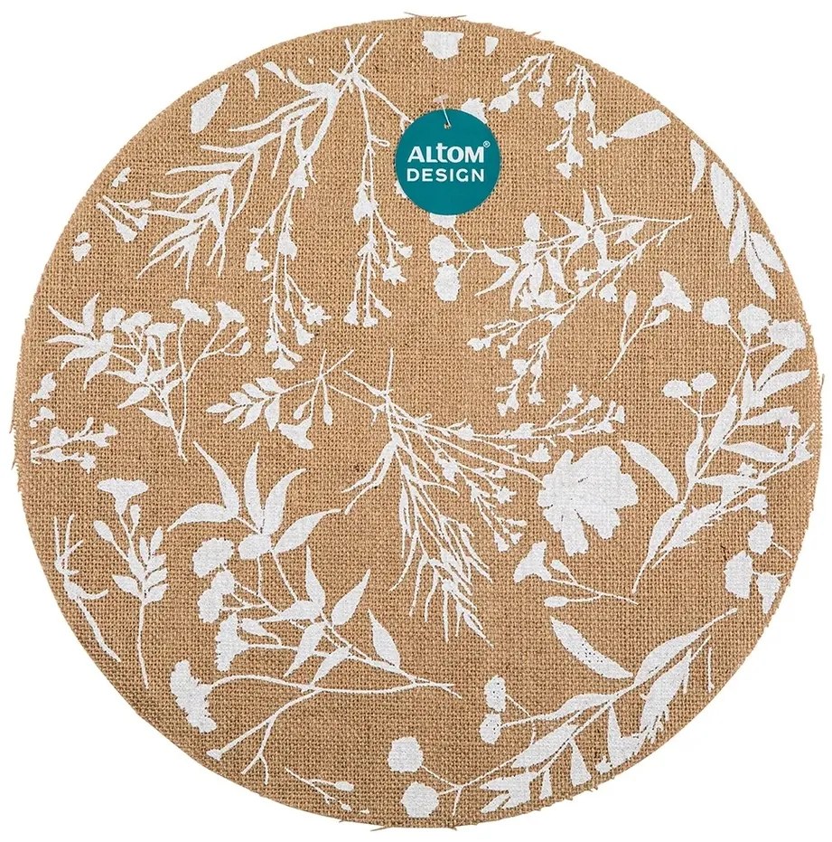 Altom Podkładka jutowa Meadow śr. 38 cm, naturalny