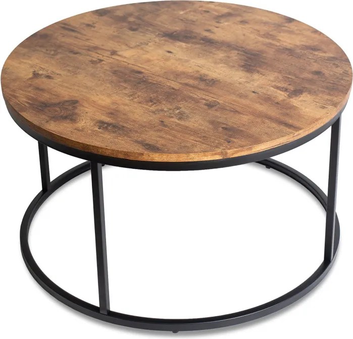 Stolik Kawowy TIM MAX 80 cm Dąb Rustykalny Nowoczesny Loft