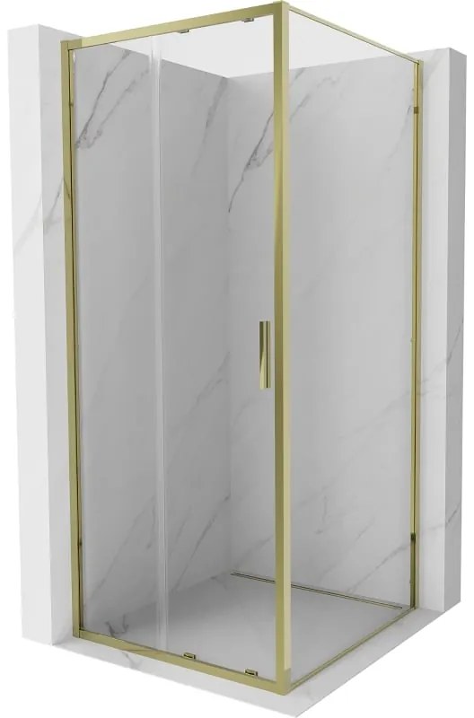 Mexen Exo kabina prysznicowa rozsuwana 110 x 110 cm, transparent, złota - 8151-110-110-50-00