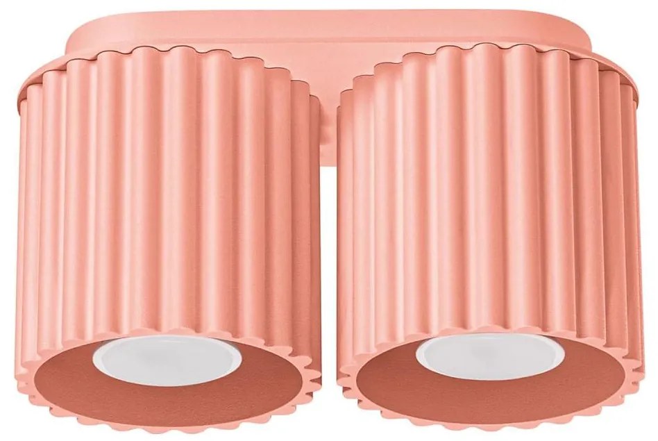 Sollux SL.1825 - Oprawa punktowa AURA 2xGU10/10W/230V różowa
