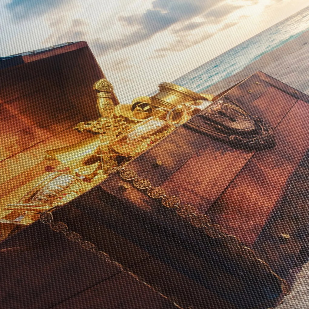 Obraz - Skarb na plaży (170x50 cm)