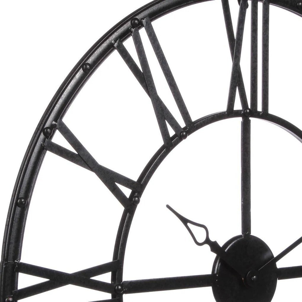 Zegar na ścianę Ø 70 cm, metalowy z cyframi rzymskimi, Atmosphera