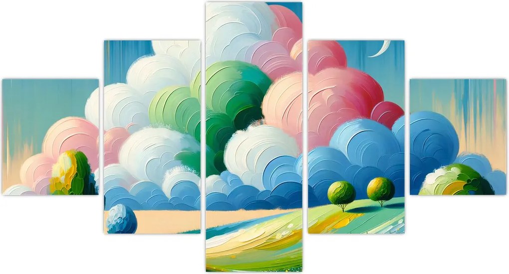 Obraz - Krajobraz z chmurą (125x70 cm)