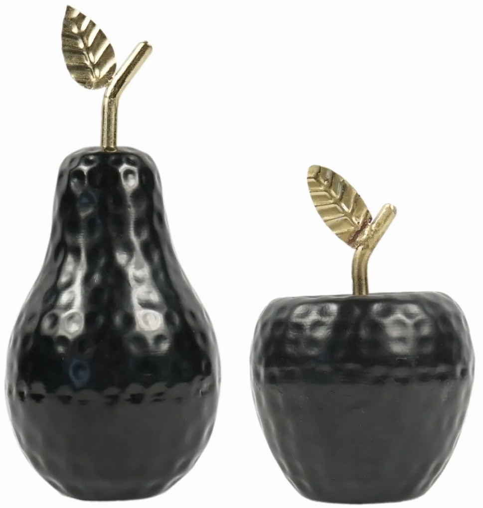 Aluminiowa dekoracja APPLE AND PEAR czarna - więcej wariantów Kolor: Jabłko